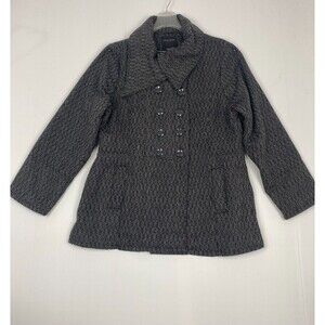Women therapy by Lane Crawford Size 3X Gray Coat Collar Big Buttons Pockets Wool
